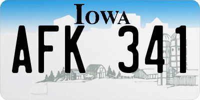 IA license plate AFK341