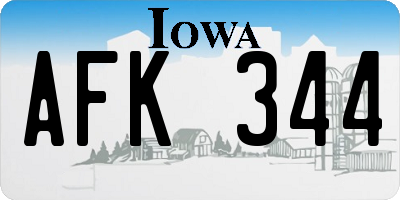 IA license plate AFK344