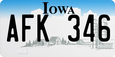IA license plate AFK346