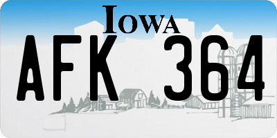 IA license plate AFK364