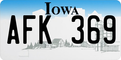 IA license plate AFK369