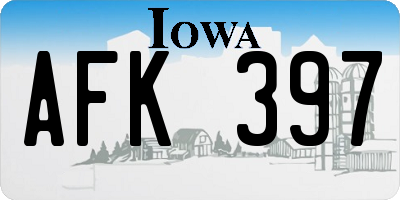 IA license plate AFK397
