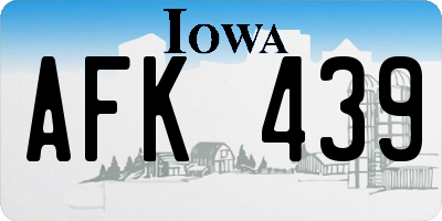 IA license plate AFK439