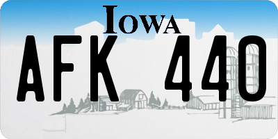 IA license plate AFK440