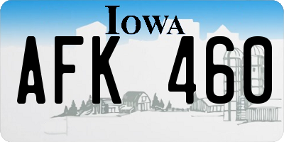 IA license plate AFK460