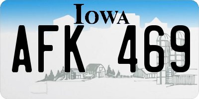 IA license plate AFK469