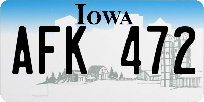 IA license plate AFK472