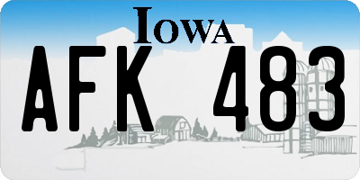 IA license plate AFK483