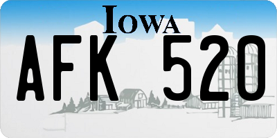 IA license plate AFK520