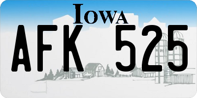 IA license plate AFK525