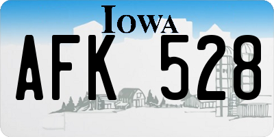 IA license plate AFK528