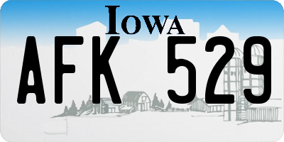 IA license plate AFK529
