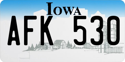 IA license plate AFK530