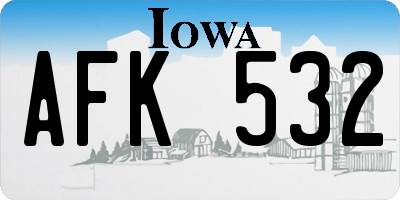 IA license plate AFK532