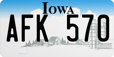 IA license plate AFK570