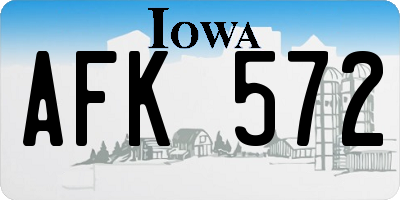 IA license plate AFK572