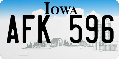 IA license plate AFK596