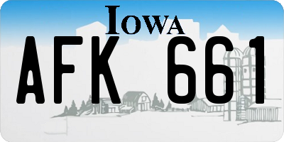 IA license plate AFK661