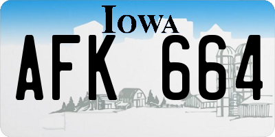 IA license plate AFK664