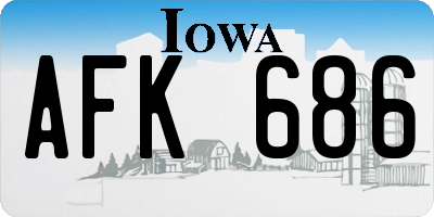 IA license plate AFK686