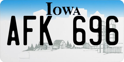 IA license plate AFK696
