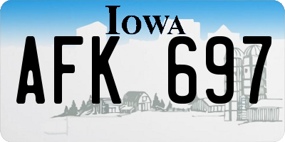 IA license plate AFK697