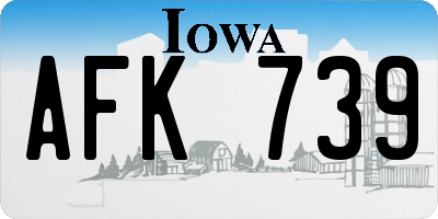 IA license plate AFK739