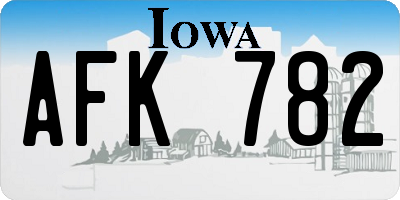 IA license plate AFK782