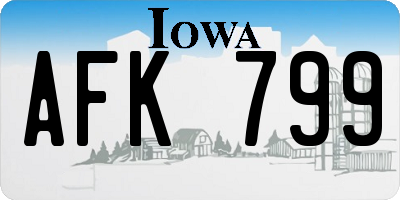 IA license plate AFK799