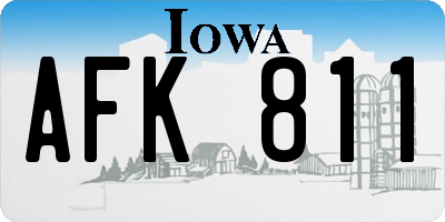 IA license plate AFK811