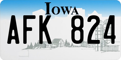 IA license plate AFK824