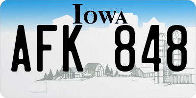 IA license plate AFK848