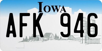 IA license plate AFK946