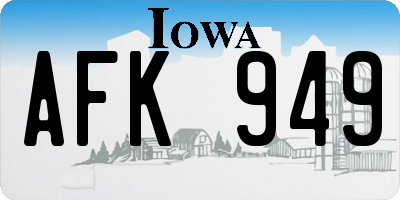 IA license plate AFK949