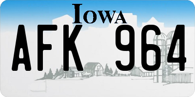 IA license plate AFK964
