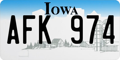 IA license plate AFK974