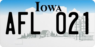 IA license plate AFL021
