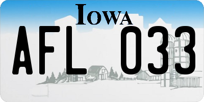 IA license plate AFL033