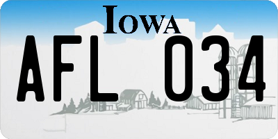 IA license plate AFL034