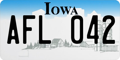 IA license plate AFL042