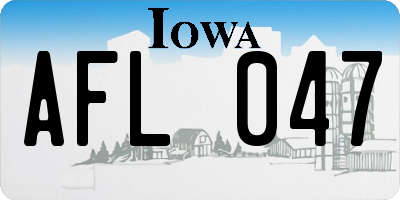 IA license plate AFL047