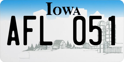 IA license plate AFL051