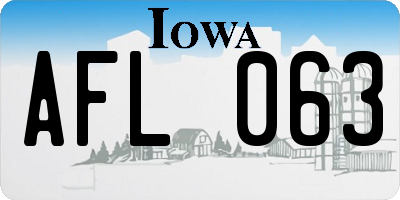 IA license plate AFL063