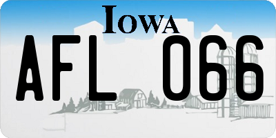 IA license plate AFL066