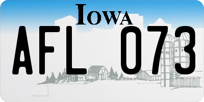 IA license plate AFL073