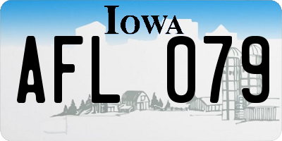 IA license plate AFL079