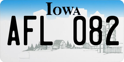 IA license plate AFL082