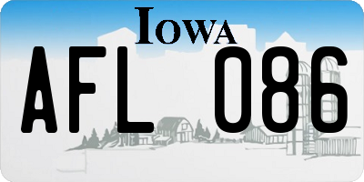 IA license plate AFL086