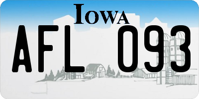 IA license plate AFL093