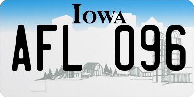 IA license plate AFL096